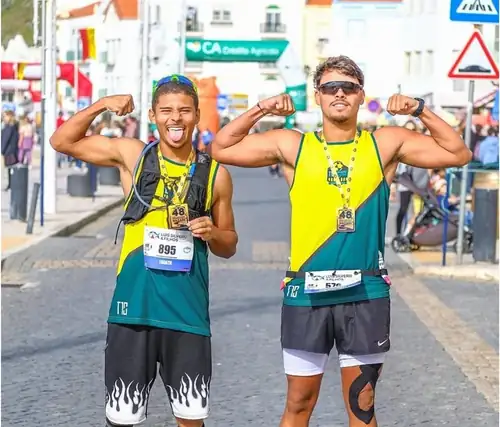 Atleta num treino de atletismo